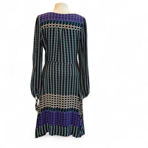 Maeve by Anthropologie Gianna Tunic geometric print long sleeves dress Sz 12 - Picture 5 of 8